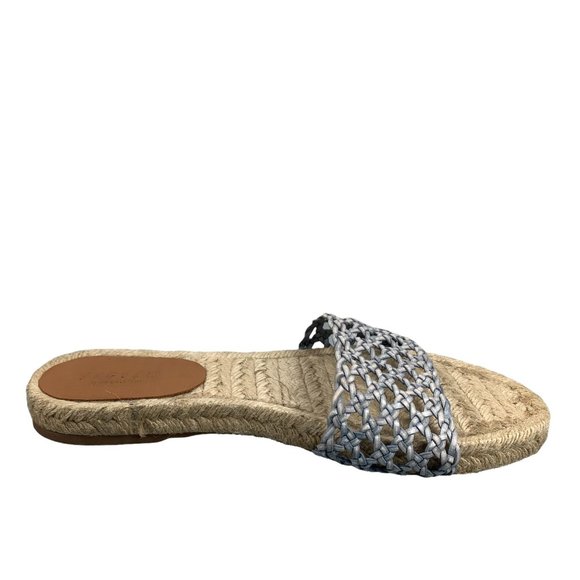 Women's Jigsaw Sila Woven Espadrille Slider Flat Sandals in Navy Size 40 / 9 - Picture 7 of 11